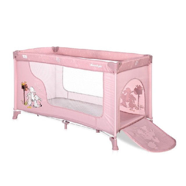 LORELLI PRENOSIVI KREVET MOONLIGHT 1 NIVO - BEIGE ROSE RABBITS (2021)